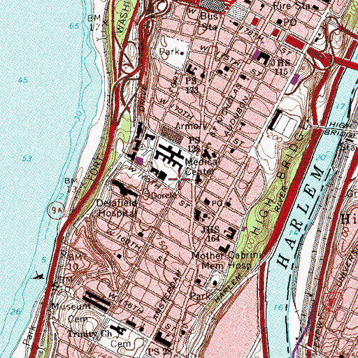 Topographic Map of Morgan Stanley Children's Hospital, NY