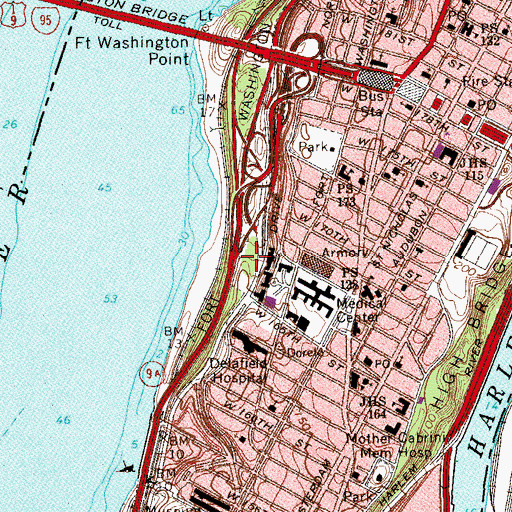 Topographic Map of New York State Psychiatric Institute - WCHS Inpatient Unit, NY