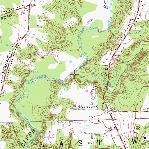 Topographic Map of Ketch Brook, CT