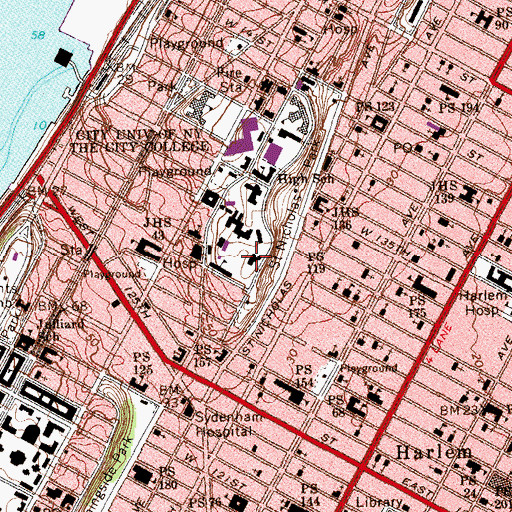 Topographic Map of Eisner Hall, NY