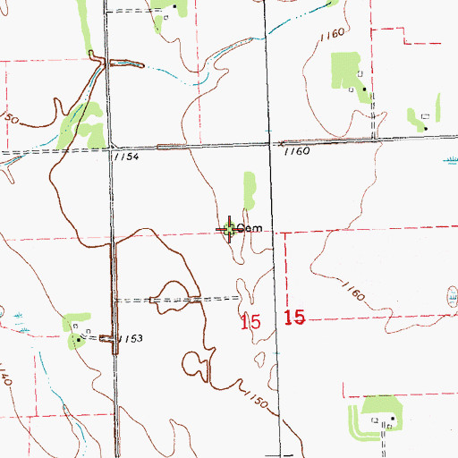 Topographic Map of Old Sundal Cemetery, MN