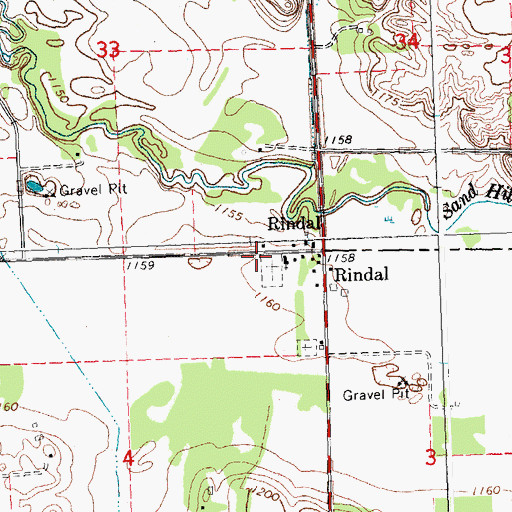 Topographic Map of Faaberg Norwegian Lutheran Cemetery, MN