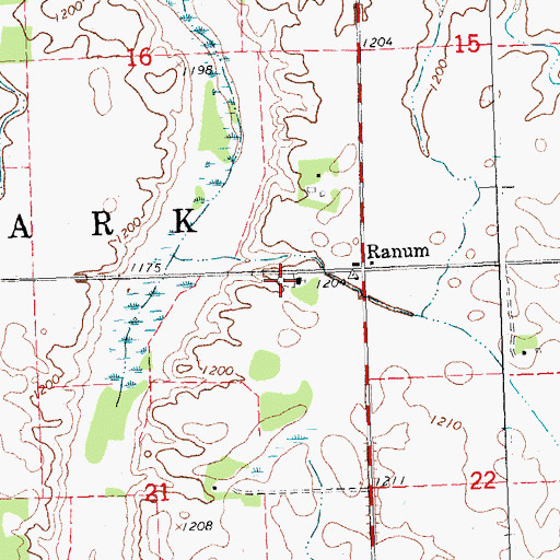 Topographic Map of Norman Lutheran Cemetery, MN