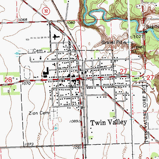 Topographic Map of Trinity Lutheran Church, MN