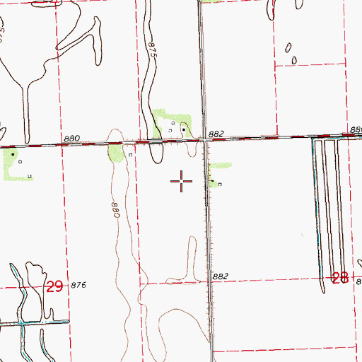 Topographic Map of Old Bethlehem Lutheran Cemetery, MN