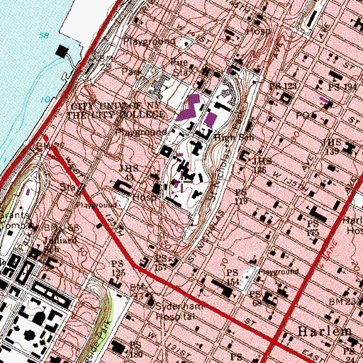 Topographic Map of New York Structural Biology Center, NY