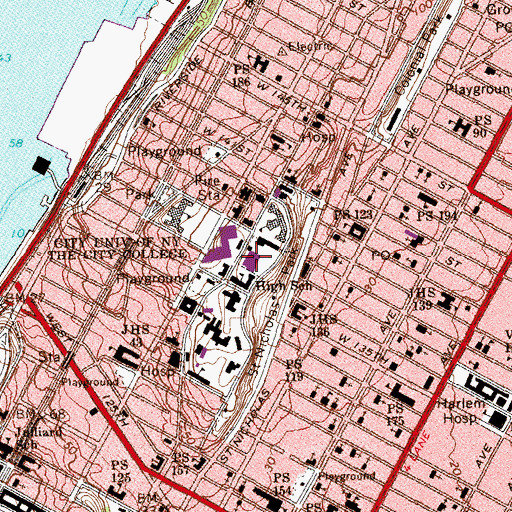 Topographic Map of Marshak Hall, NY