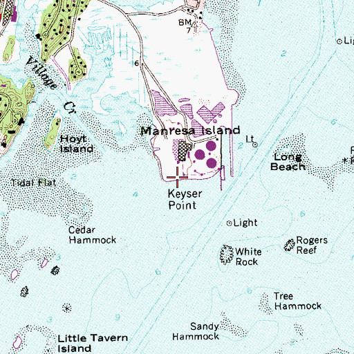 Topographic Map of Keyser Point, CT