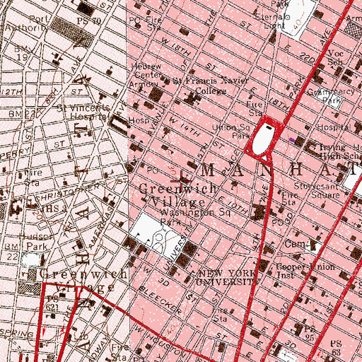 Topographic Map of Church of the Ascension, NY