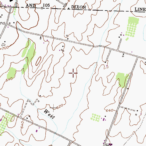 Topographic Map of Thomas Athletic Field, MD