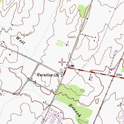 Topographic Map of Whitaker Campus Center, MD