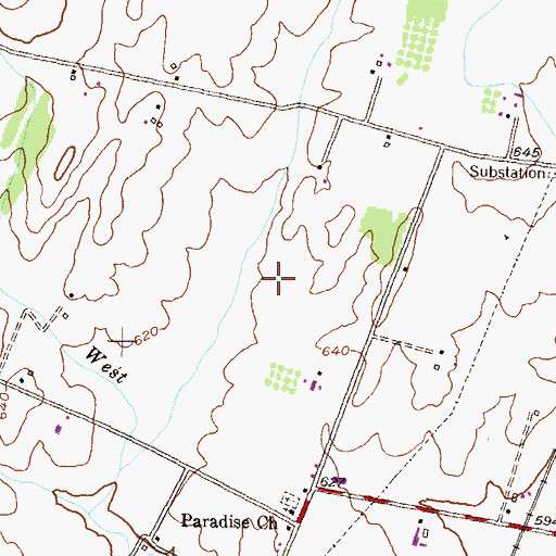 Topographic Map of Williams Observatory, MD