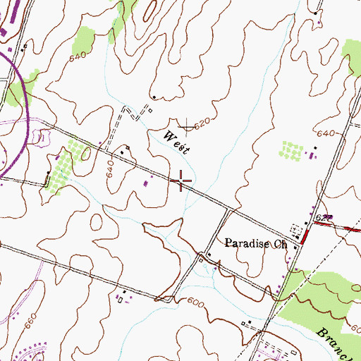 Topographic Map of Alumanas House - Hood College, MD