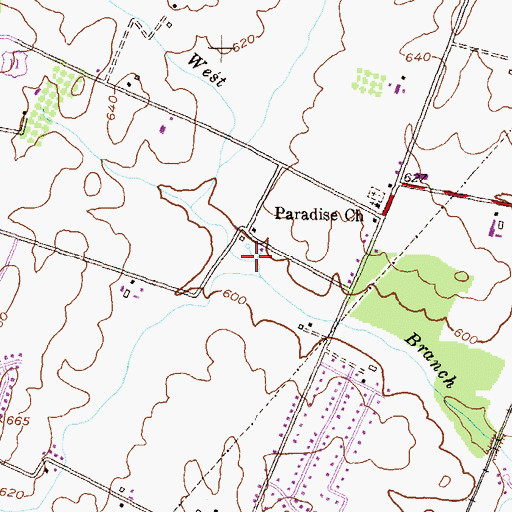 Topographic Map of Alumanae House, MD