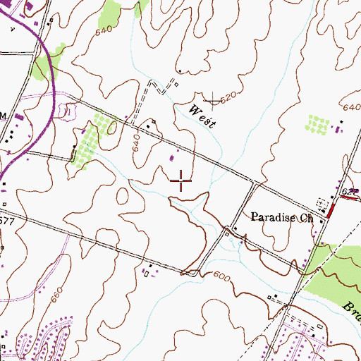 Topographic Map of Apple Resource Center, MD