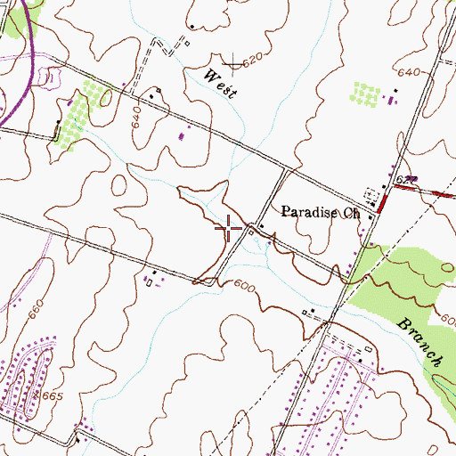 Topographic Map of Beneficial Hodson Library, MD