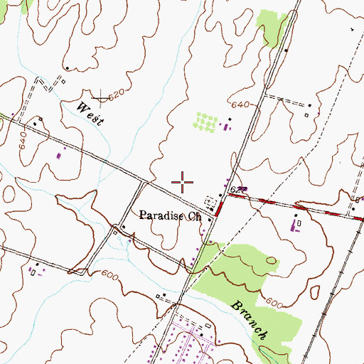 Topographic Map of Brodbeck Music Hall, MD