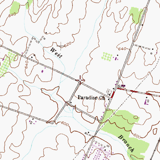 Topographic Map of Carson Cottage, MD