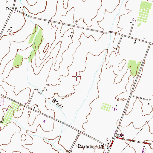 Topographic Map of Coblentz Hall, MD
