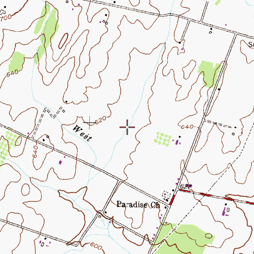 Topographic Map of College House, MD