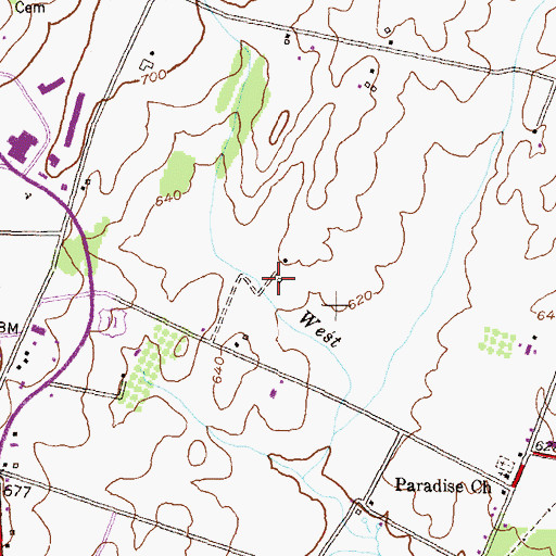 Topographic Map of Gambrill Gymnasium, MD