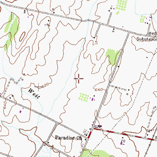 Topographic Map of German House, MD