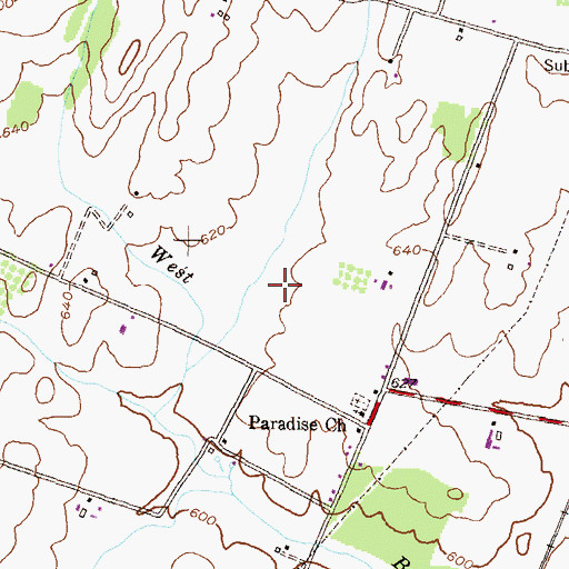 Topographic Map of Pastore Facilities Center, MD