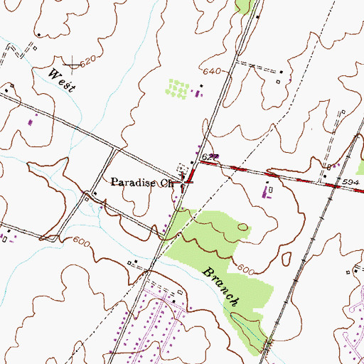 Topographic Map of Rosenstock Hall, MD