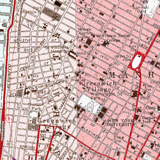 Topographic Map of Bigelow Building, NY