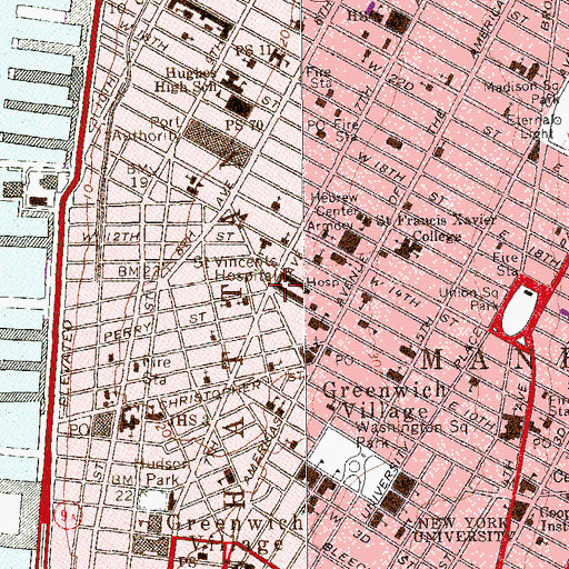 Topographic Map of George Link Junior Pavilion, NY
