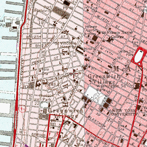 Topographic Map of Hostel for the Disabled, NY