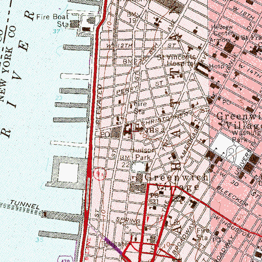 Topographic Map of Church of Saint Luke-in-the-Fields, NY