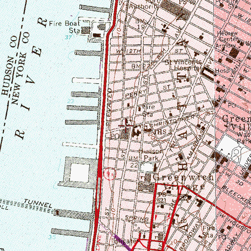 Topographic Map of Saint Veronica's Roman Catholic Church, NY