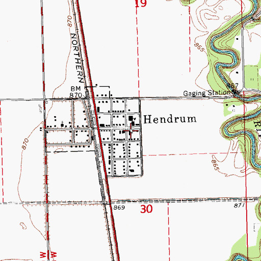 Topographic Map of Immanuel Lutheran Church, MN