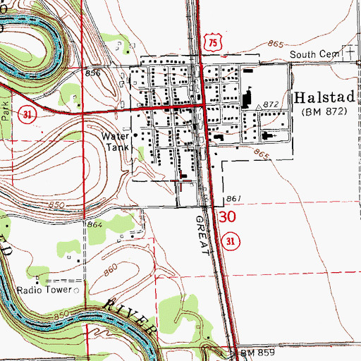 Topographic Map of Anderson Trailer Court, MN