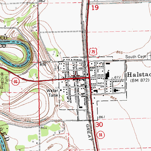 Topographic Map of Merit Care Clinic, MN