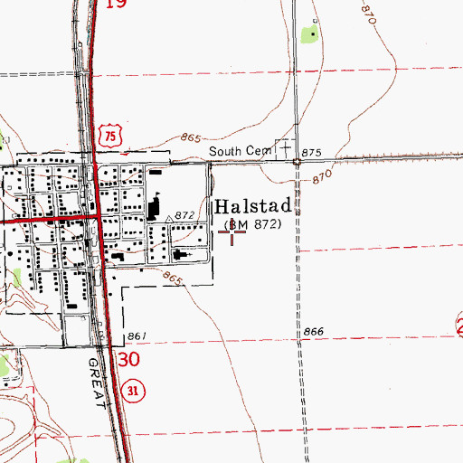 Topographic Map of Holy Family Catholic Church, MN