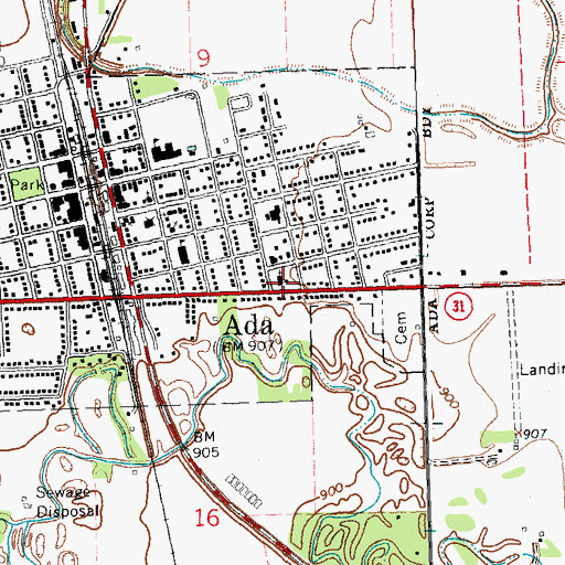 Topographic Map of Saint Joseph Catholic Church, MN