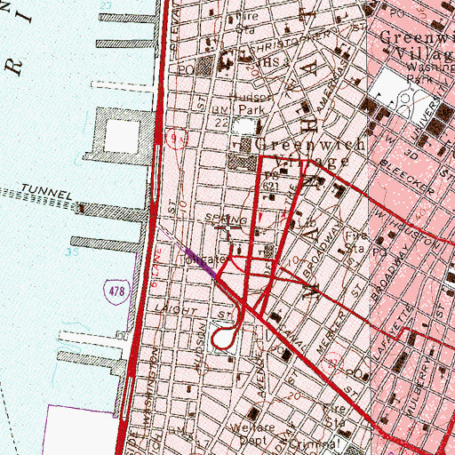 Topographic Map of New York City Fire Department Museum, NY