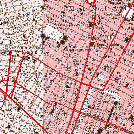 Topographic Map of Bayard Building, NY