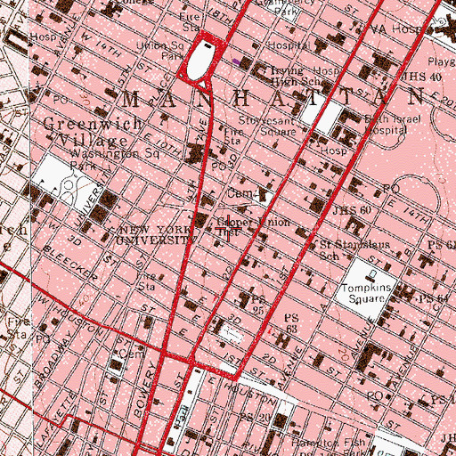 Topographic Map of Deutsch-Amerikanische Schutzen Gesellschaft, NY