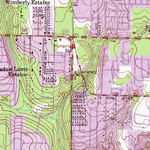 Topographic Map of North Gainesville Baptist Church, FL