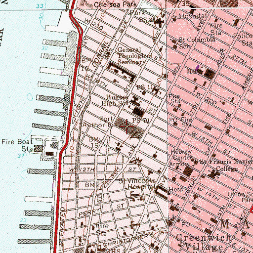 Topographic Map of Union Inland Terminal Number 1, NY