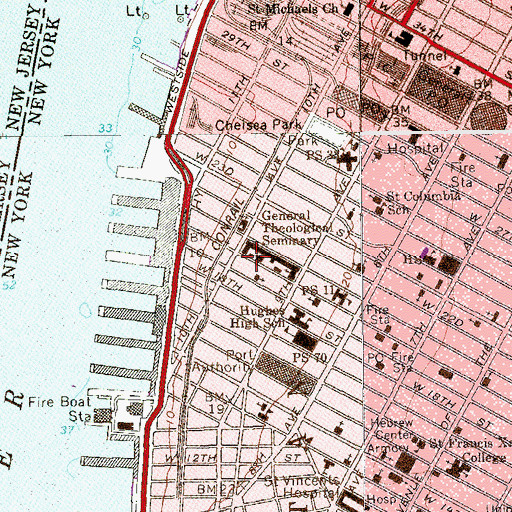 Topographic Map of West Building, NY