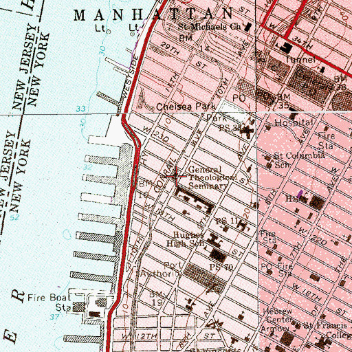 Topographic Map of Church of the Guardian Angel, NY