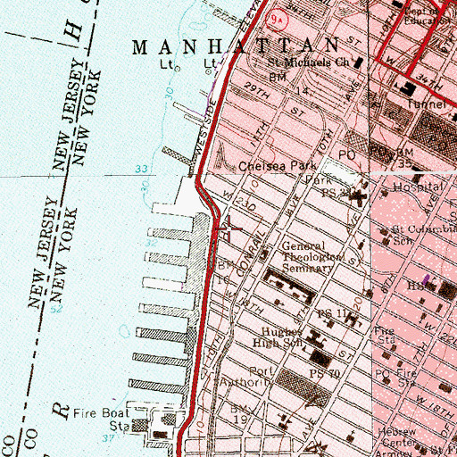Topographic Map of Dia Center for the Arts, NY