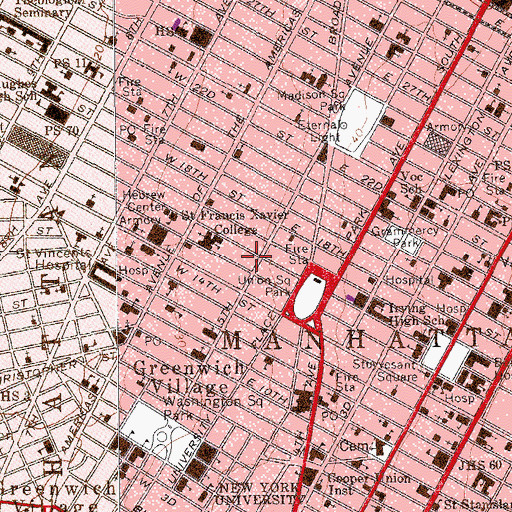 Topographic Map of Judge Building, NY