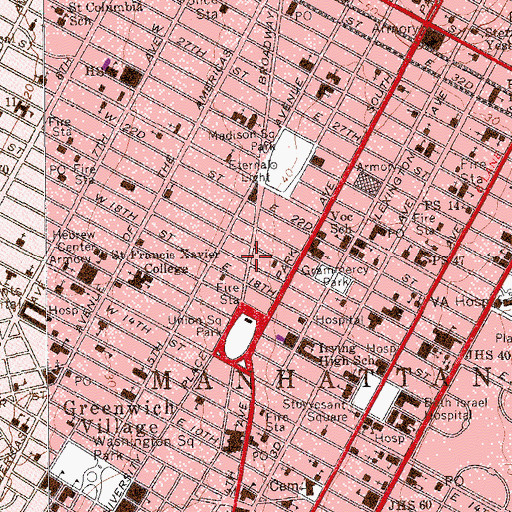 Topographic Map of Goelet Building, NY