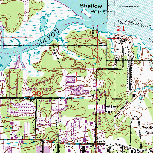 Topographic Map of Mississippi Gulf Coast Community College, MS