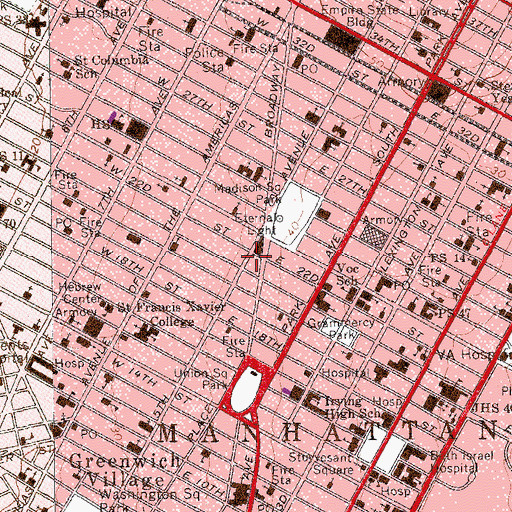 Topographic Map of Albert Building, NY